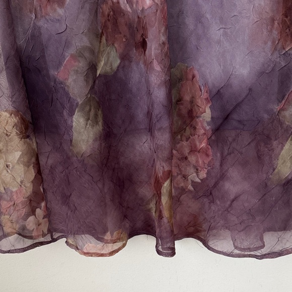 Breaking’ Loose Lilac Floral Chiffon Sleeveless Midi Dress. Size 11/12 - Picture 10 of 12